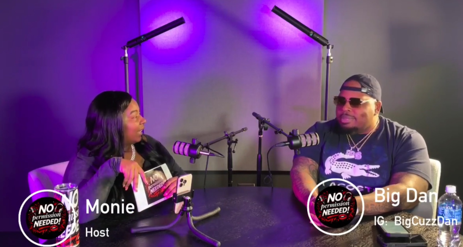 No Permission Needed — Monie & Big Dad on the mic